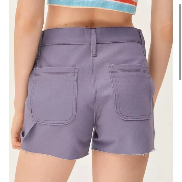UO Urban Renewal Remnants Canvas Carpenter Shorts Sz S NWT Mint Seafoam Sea Salt - Picture 2 of 12